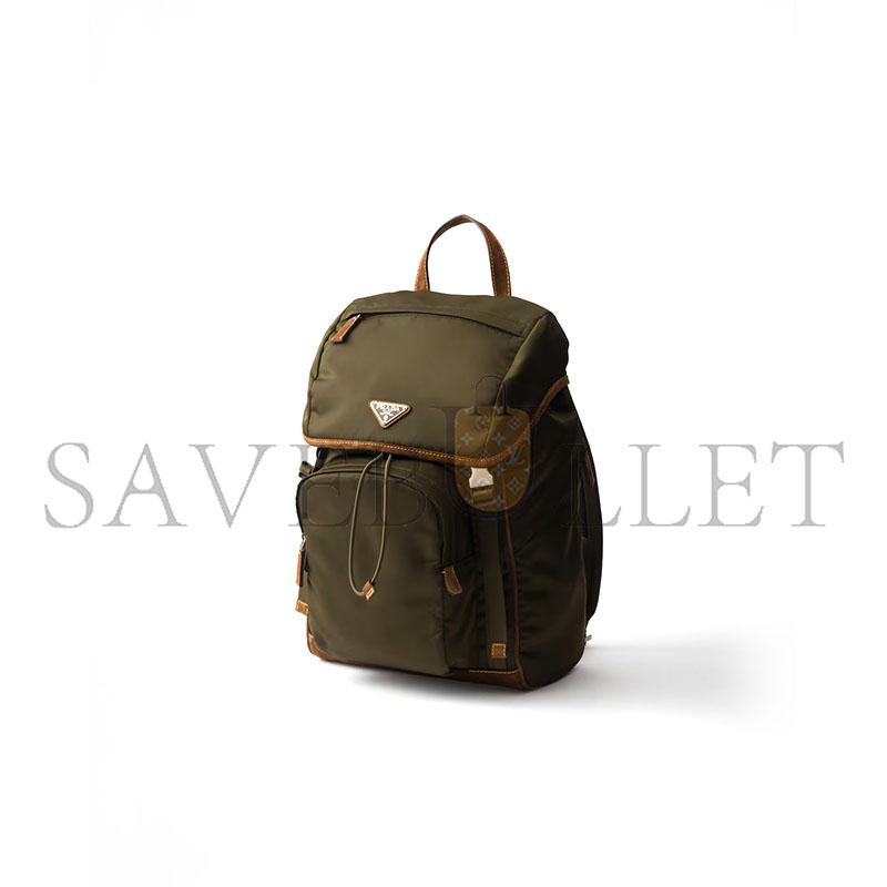 PRADA RE-NYLON AND LEATHER BACKPACK 2VZ135 (45*27*17cm) PRADA RE-NYLON AND LEATHER BACKPACK 2VZ135 (45*27*17cm)